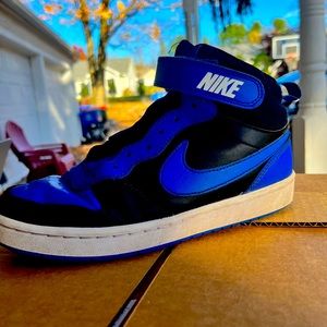 Nike Court Borough Mid 2 Black Game Royal (GS)
